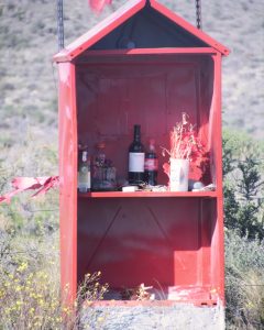 Close up of a shrine near Playa Union, Argentina