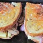 Un delicioso sanduche de queso a la plancha