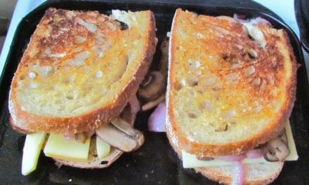 Un delicioso sanduche de queso a la plancha