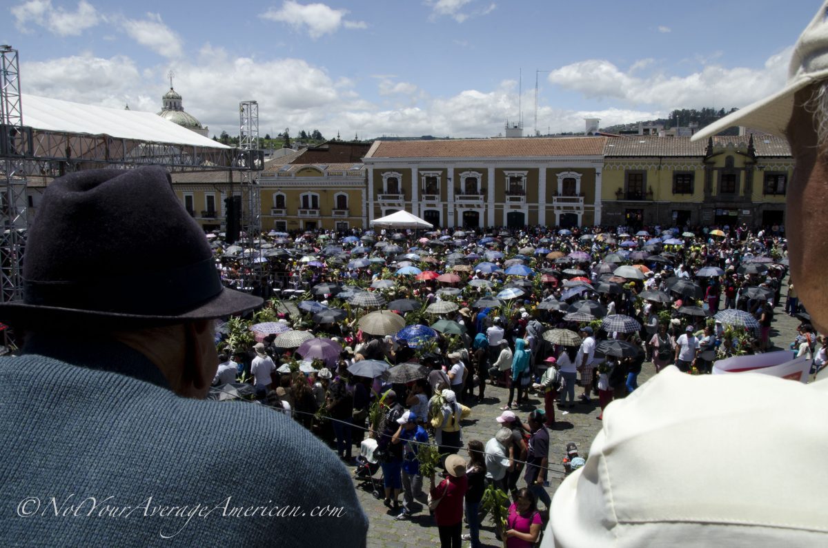 A view of San Francisco Plaza from the atrium; Quito, Ecuador | ©Angela Drake