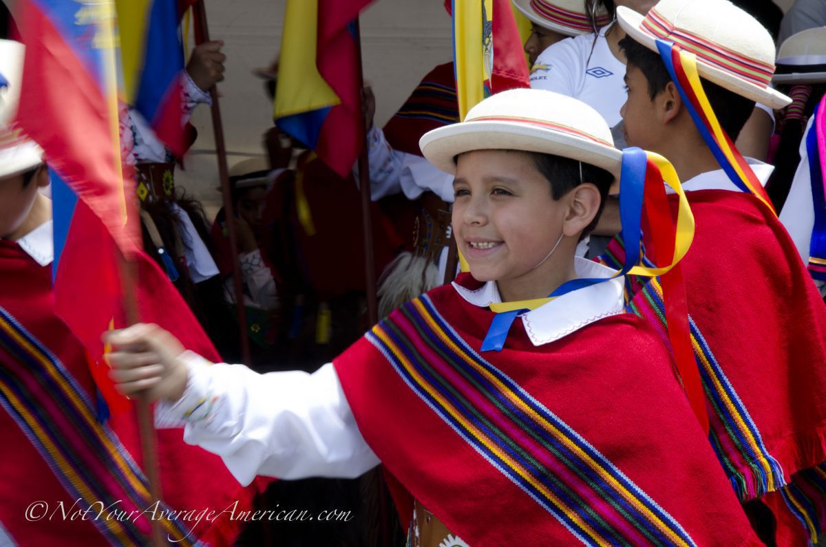 A Proud Ecuadorian school child, Palm Sunday, Quito | ©Angela Drake