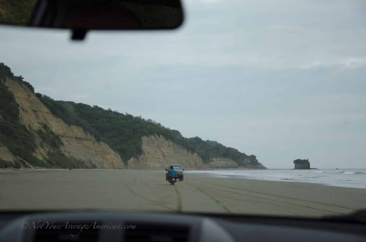 Driving at Low Tide, Chirije Lodge, Manabi, Ecuador