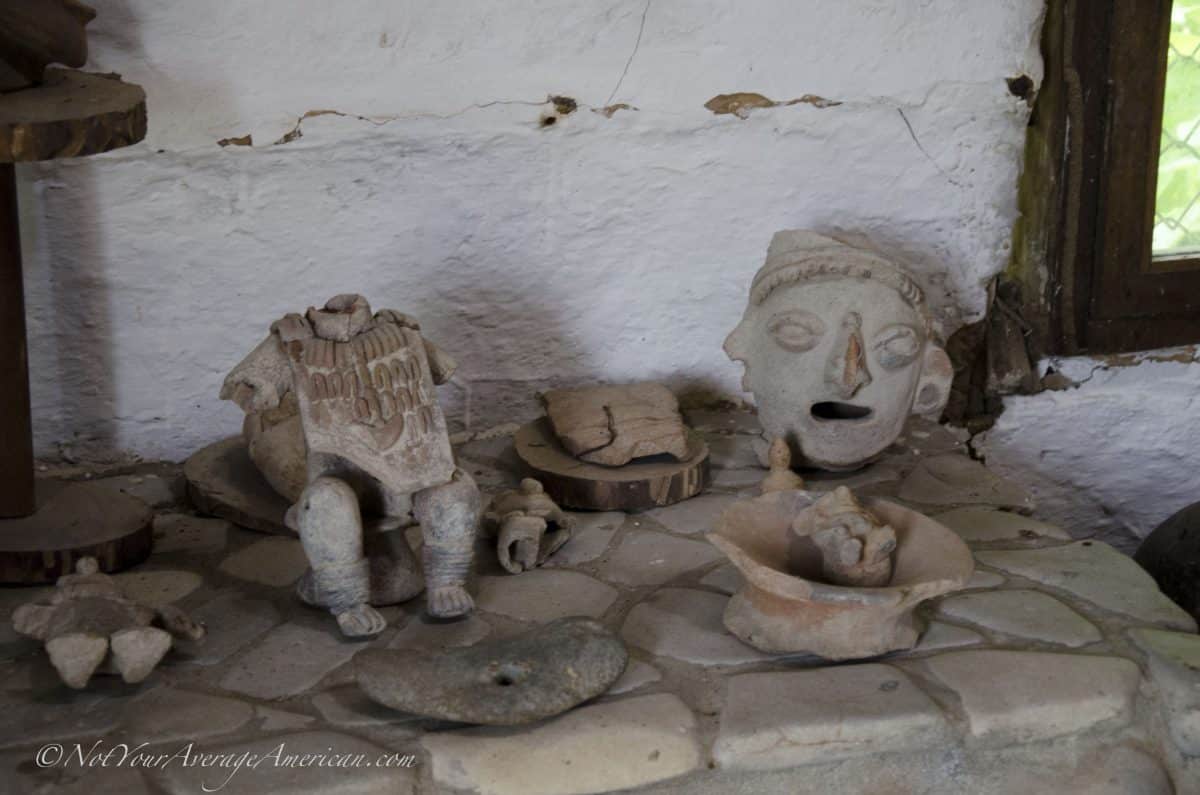 Various figures found in the Chirije Museum, Manabi, Ecuador