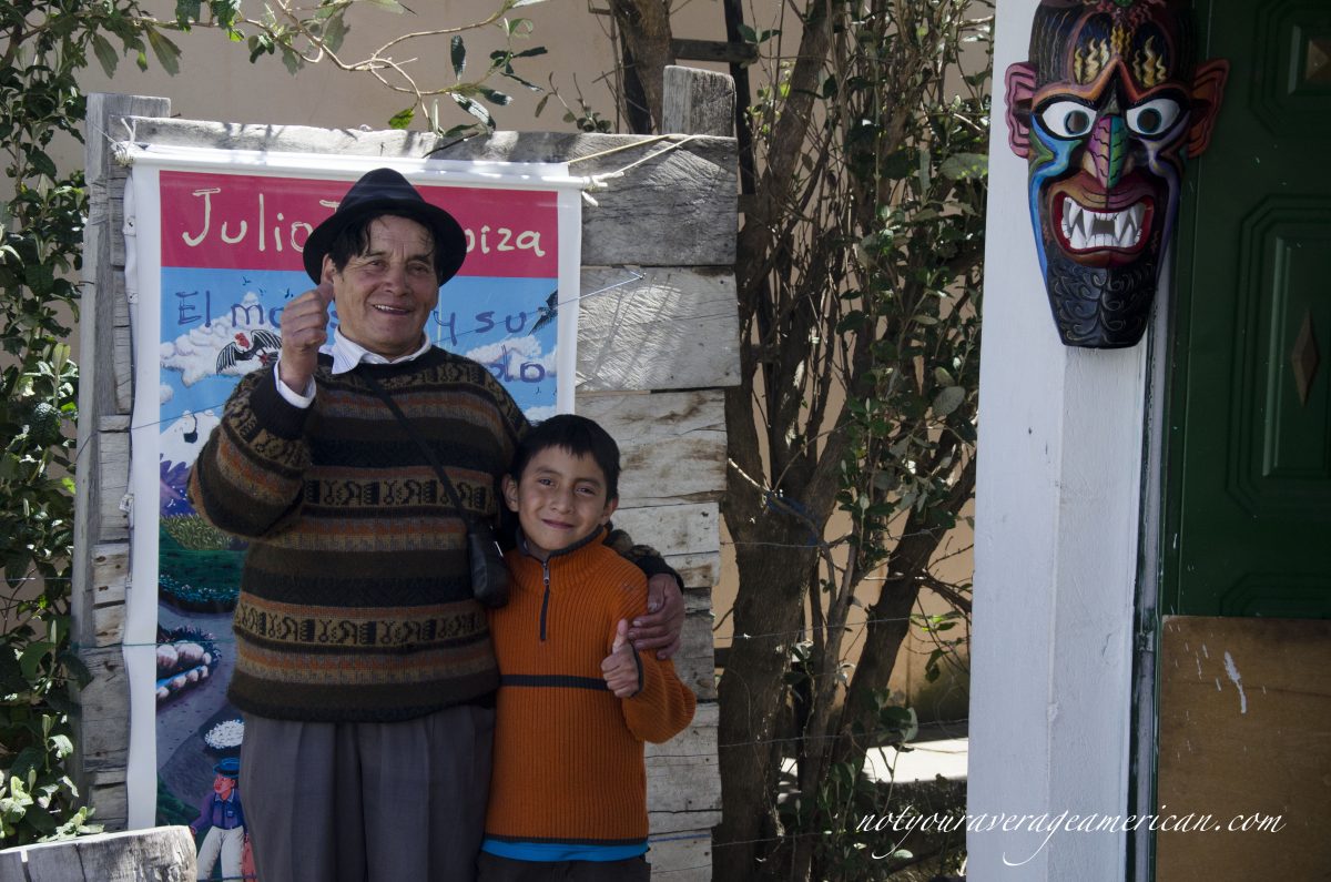 Julio Toaquiza and his grandson, Danny.