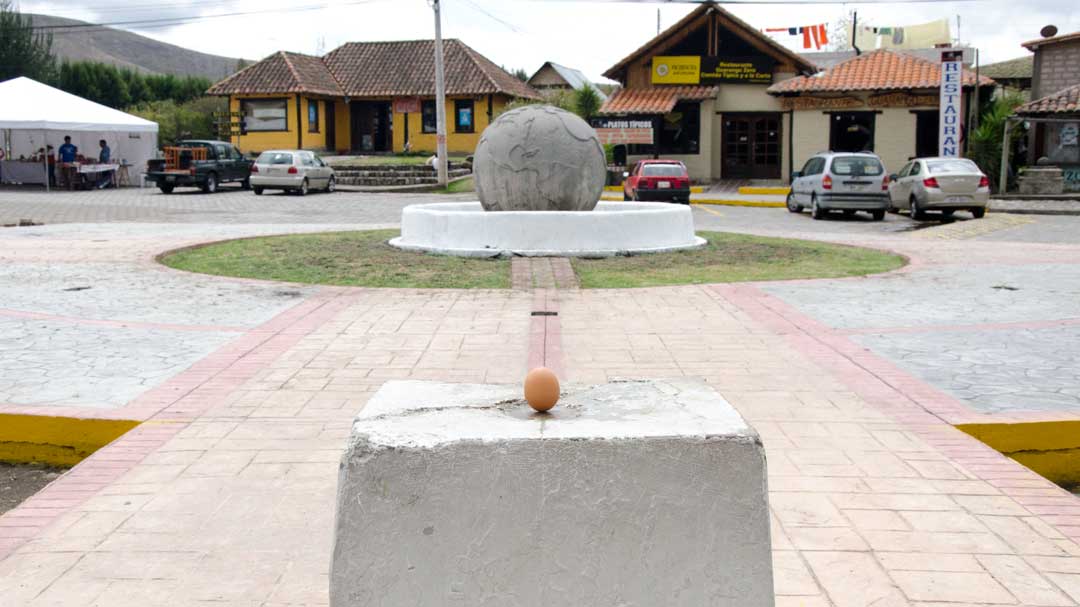 A Balanced Egg at the authentic Mitad del Mundo; Buena Esperanza, Cayambe, Ecuador | ©Angela Drake