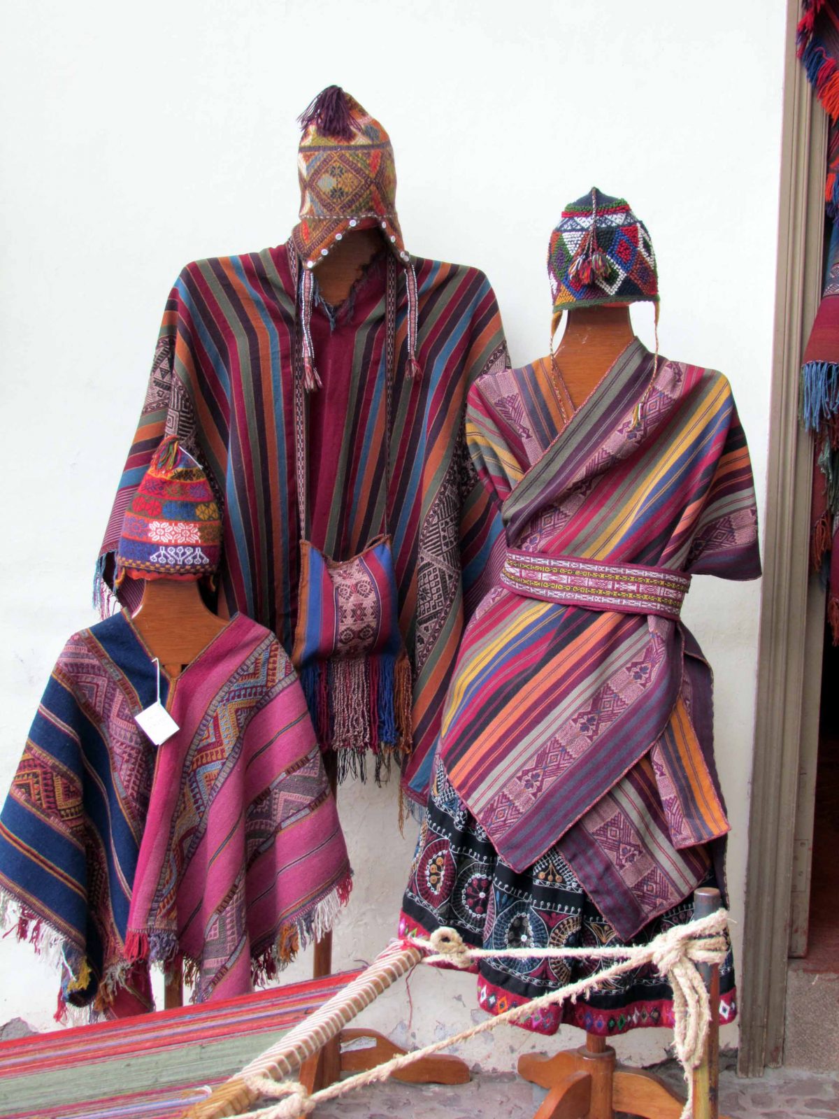 Samples of work for sale; The Center for Traditional Textiles of Cusco, Peru | ©Angela Drake