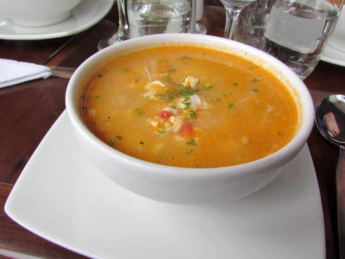 Soup with vegetables and quinoa; Cusco, Peru | ©Angela Drake