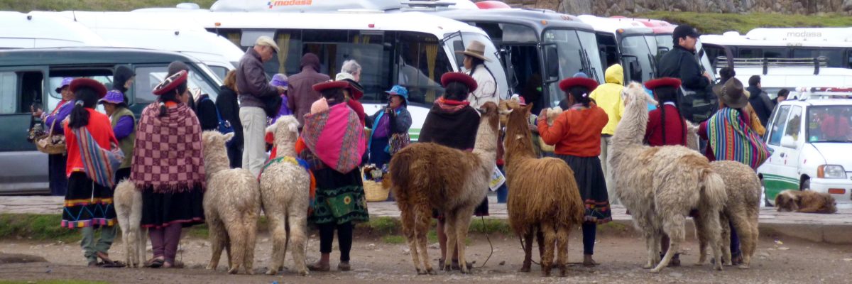 Locals Posing for Picture at Sacsayhuamán | ©Angela Drake