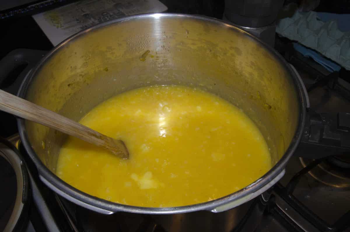 Cook until potatoes fall apart, Locro de Papas, Potato Soup of Ecuador