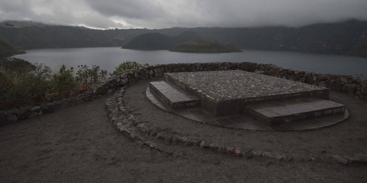 A Reconstructed Offering Platform, Laguna Cuicocha, Ecuador