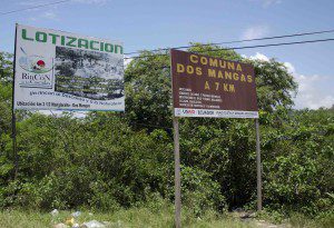 Sign from the main road