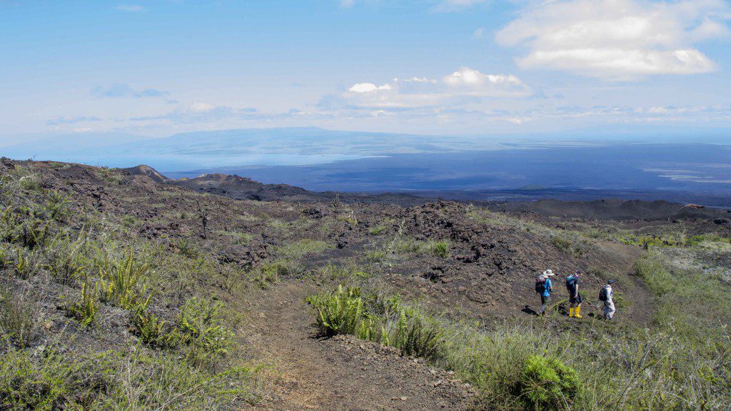 Hiking Down the Slope of Sierra Negra