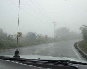 Arriving to El Junco on a Rainy Day