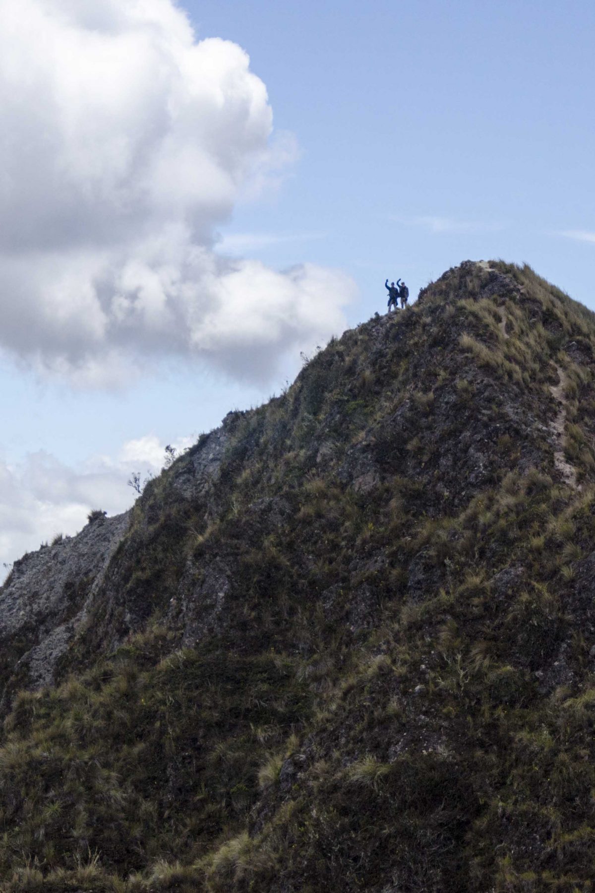 Hiking the Crater Rim around Quilotoa is not for the faint of heart.