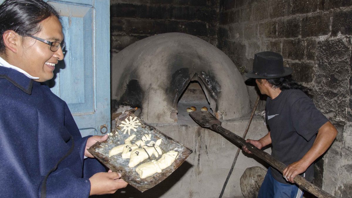 Guaguas de Pan are traditionally baked in wood burning ovens, Peguche, Ecuador | ©Angela Drake