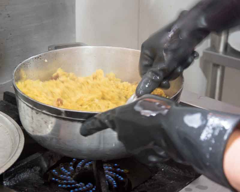 Mashed green plantain, recipe for tigrillo