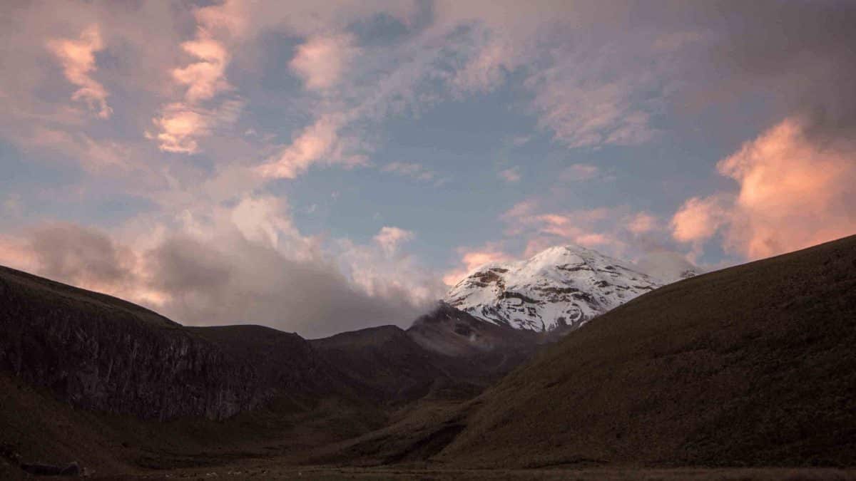 View of Chimborazo from the very high altitude location at Chimborazo Lodge | ©Angela Drake