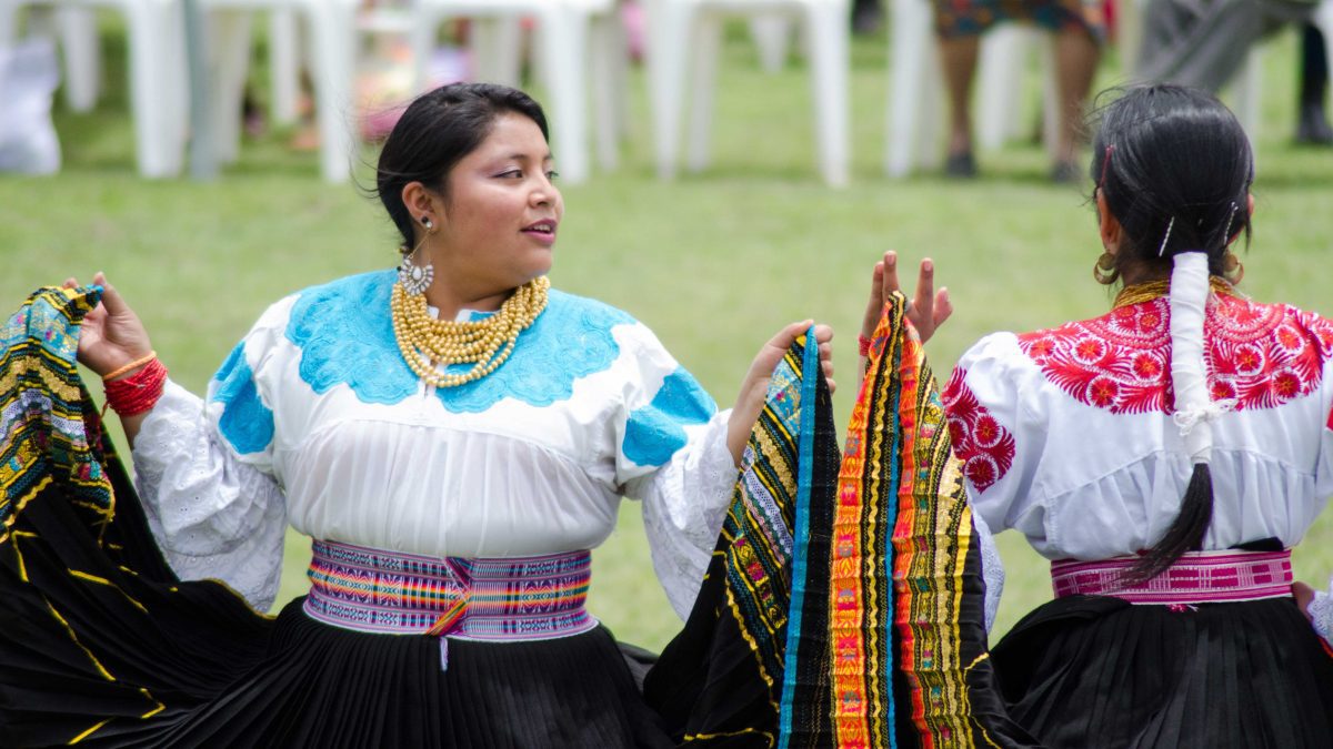 Dancers at Andean New Year Celebration, Cochasquí, Ecuador | ©Angela Drake