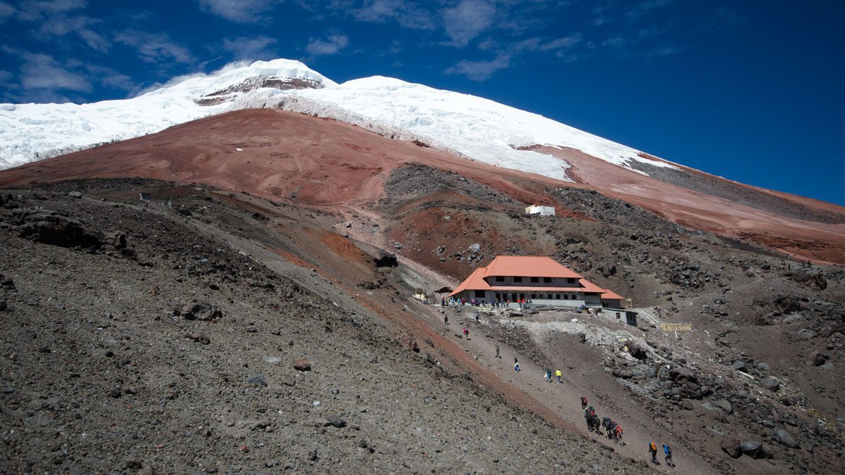 View of the Refugio from the Switchback Trail | ©Angela Drake