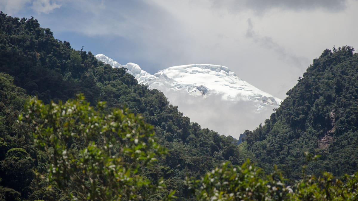 The Volcano Antisana photographed from a moving car, E-20, Ecuador | © Angela Drake