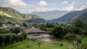 The Volcano Antisana photographed from La Cruz at Termas Papallacta, Ecuador | January 2014 | © Angela Drake