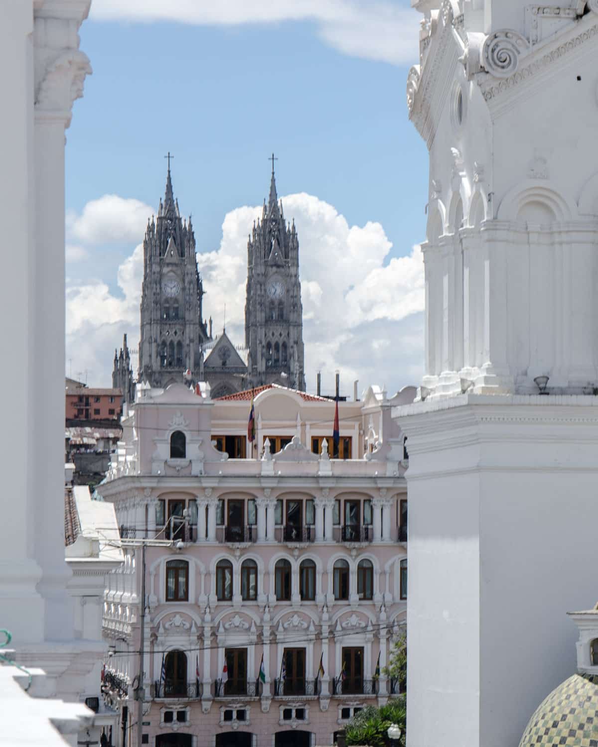 View of La Basilica del Voto Nacional from the Cultural Center, Quito, Ecuador | ©Angela Drake