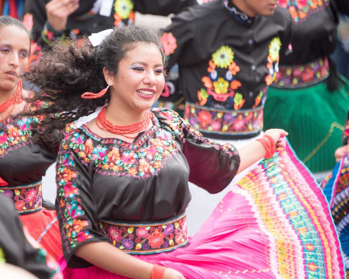 Folk Dancer, Mama Negra, Latacunga, Ecuador | ©Angela Drake
