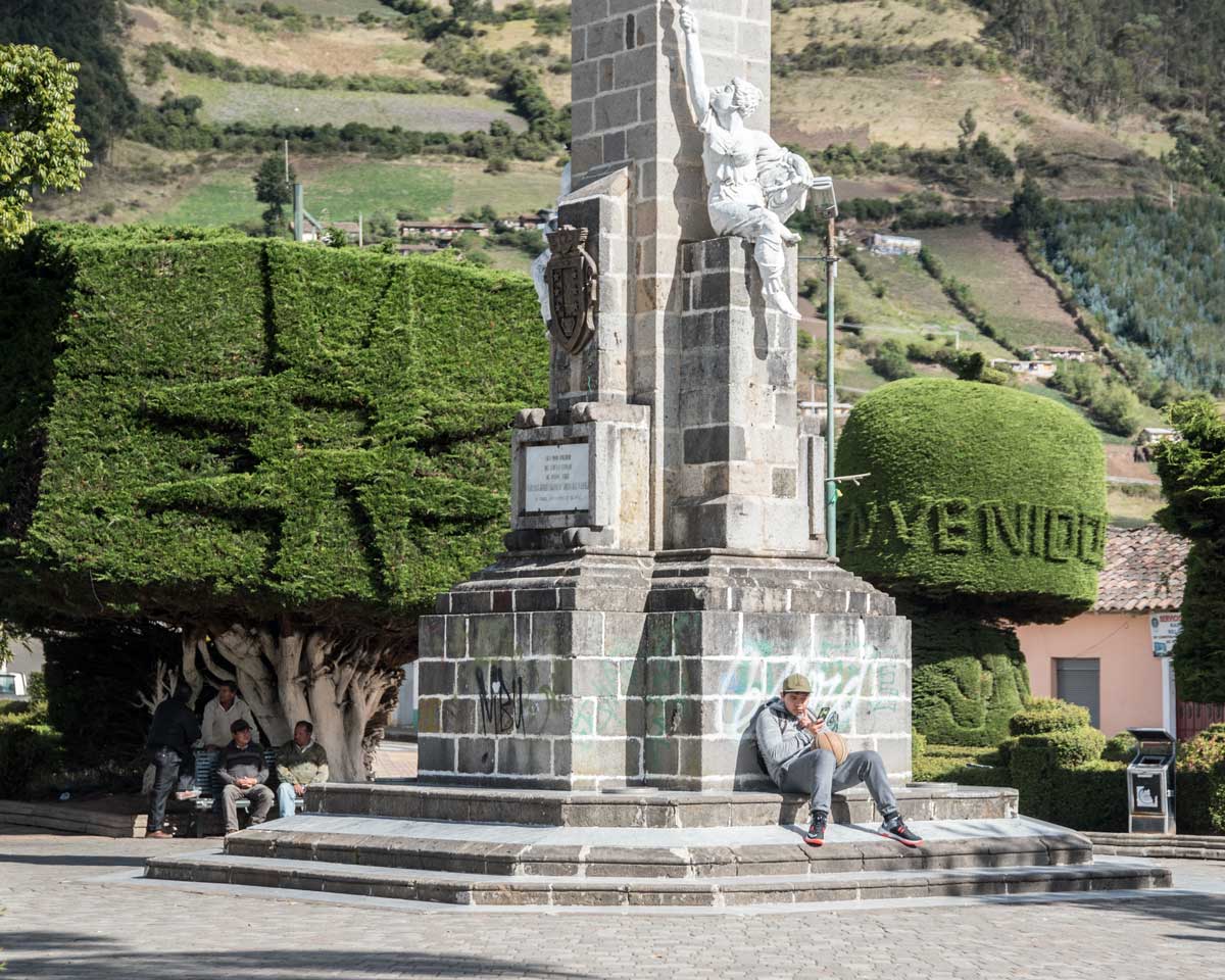 Main Plaza in El Angel, Carchi Province, Ecuador | | ©Angela Drake