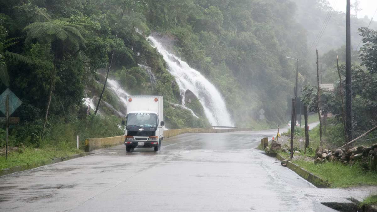Waterfall on the E-50, Ecuador | ©Angela Drake