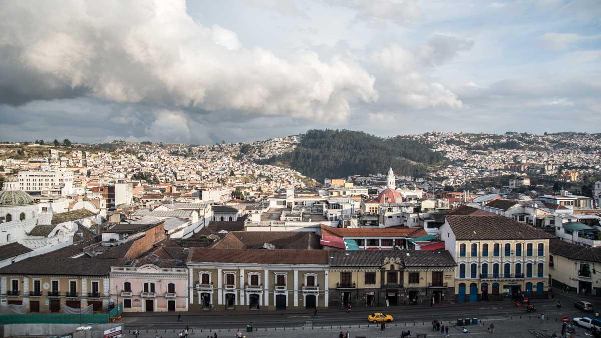 View from San Francisco Church, Quito, Ecuador | ©Angela Drake