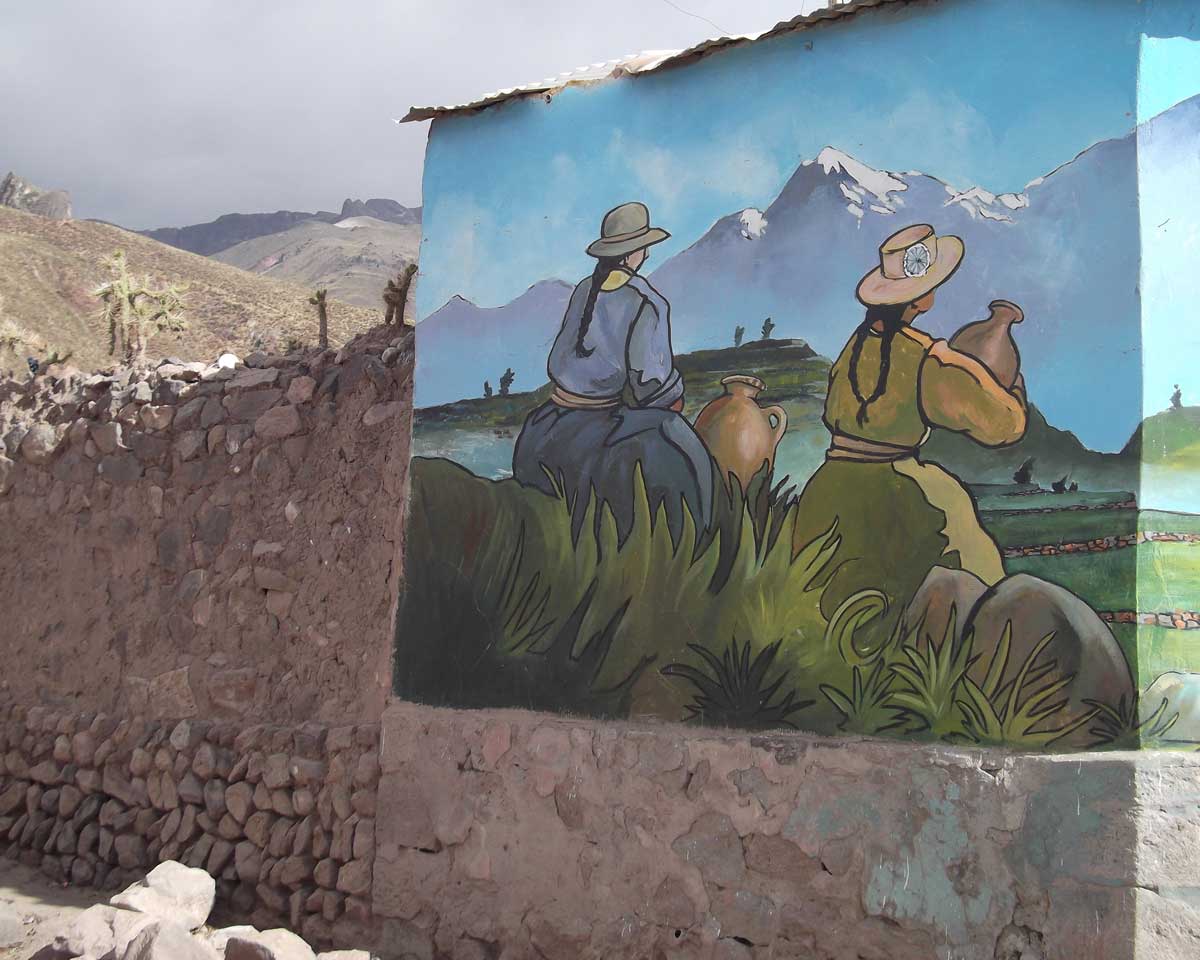 Mural on the Perimeter Wall, Chivay, Peru | ©Eleanor Hughes