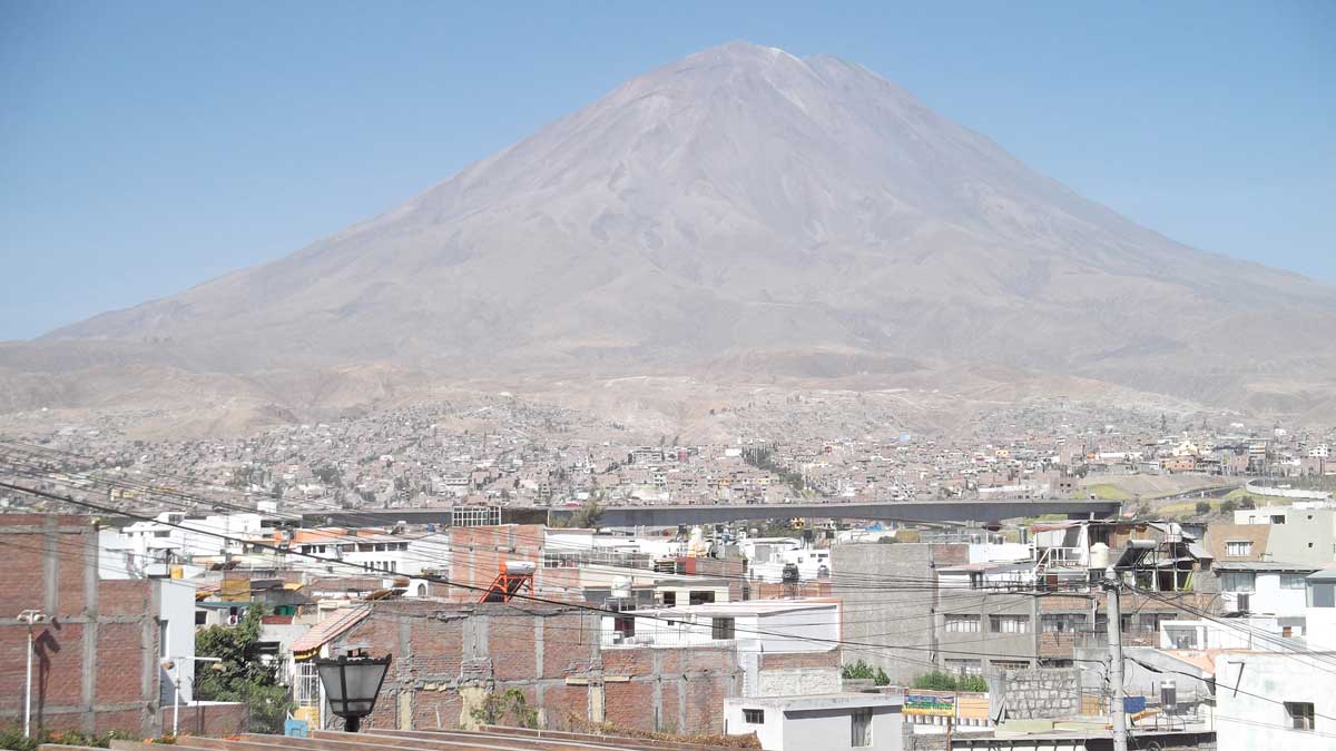 Misti Volcano from Yanahuara Viewpoint, Arequipa, Peru | ©Eleanor Hughes