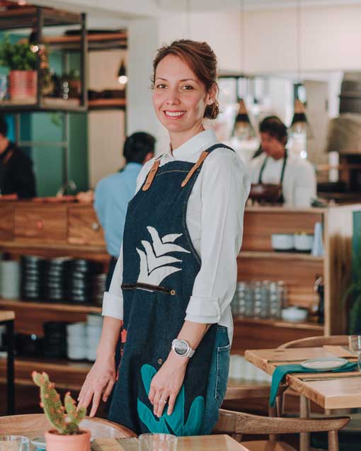 Executive Chef and Co-Founder Alejandra Espinoza, taken at SOMOS in Quito, Ecuador; August 2019 | Photo provided by SOMOS