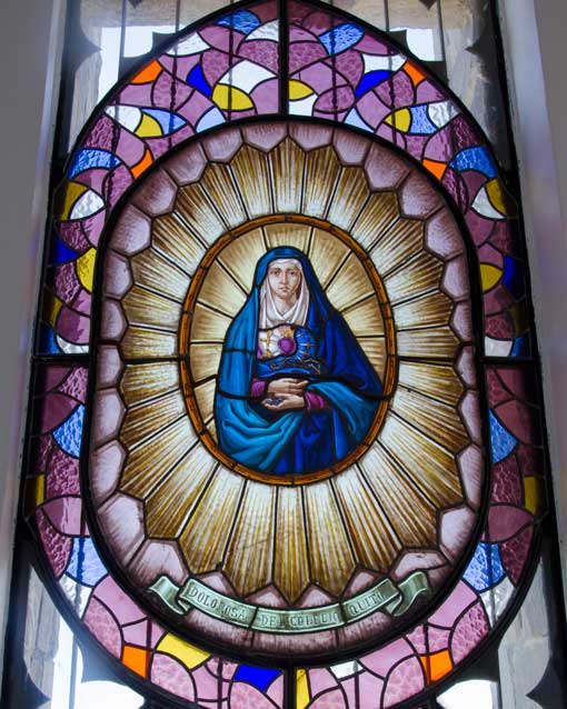 Stained Glass Virgin Mary, Quito, Ecuador | ©Angela Drake