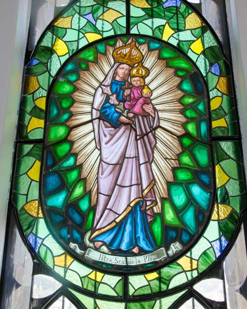 Stained Glass Virgin Mary, Quito, Ecuador | ©Angela Drake
