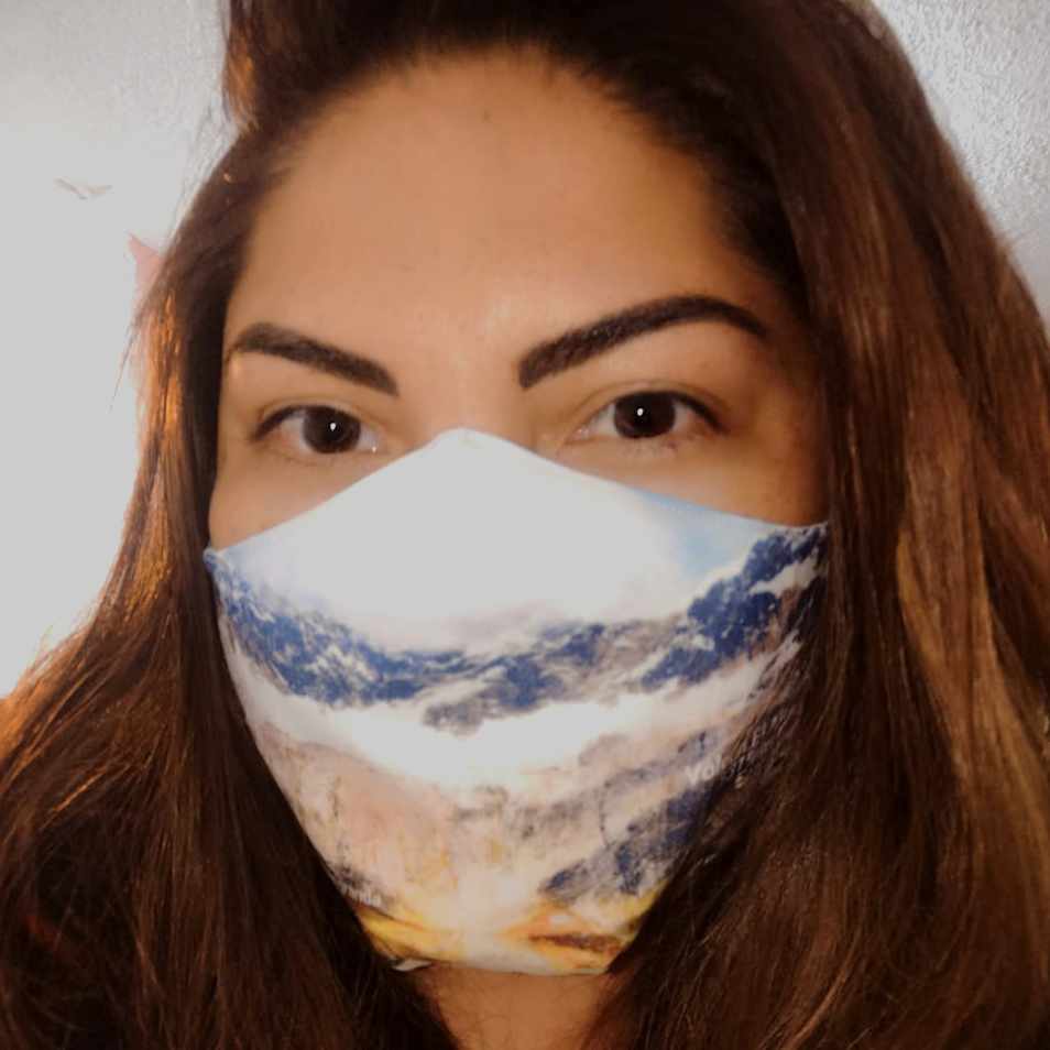 Altar and its Crater Lake on a Face Mask