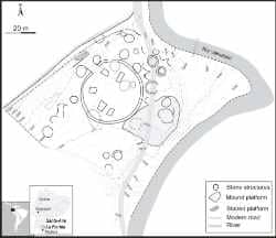 Map of structures at Santa Ana - La Florida