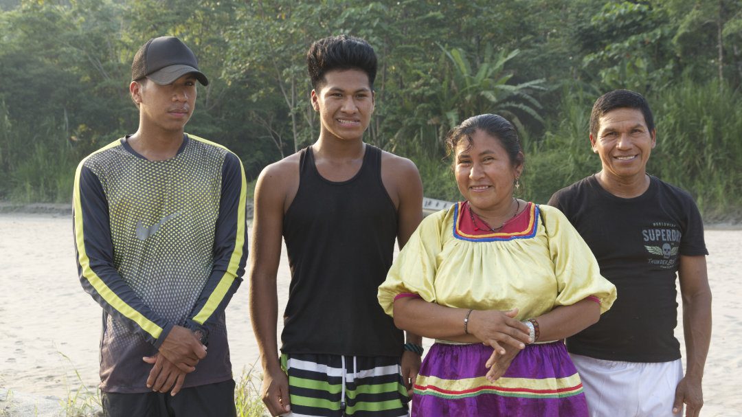 The Turtle Project Team, three men and one woman pose for a picture