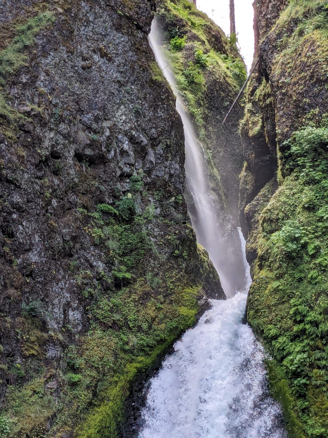 Glimpse of the upper falls at Wahclella 